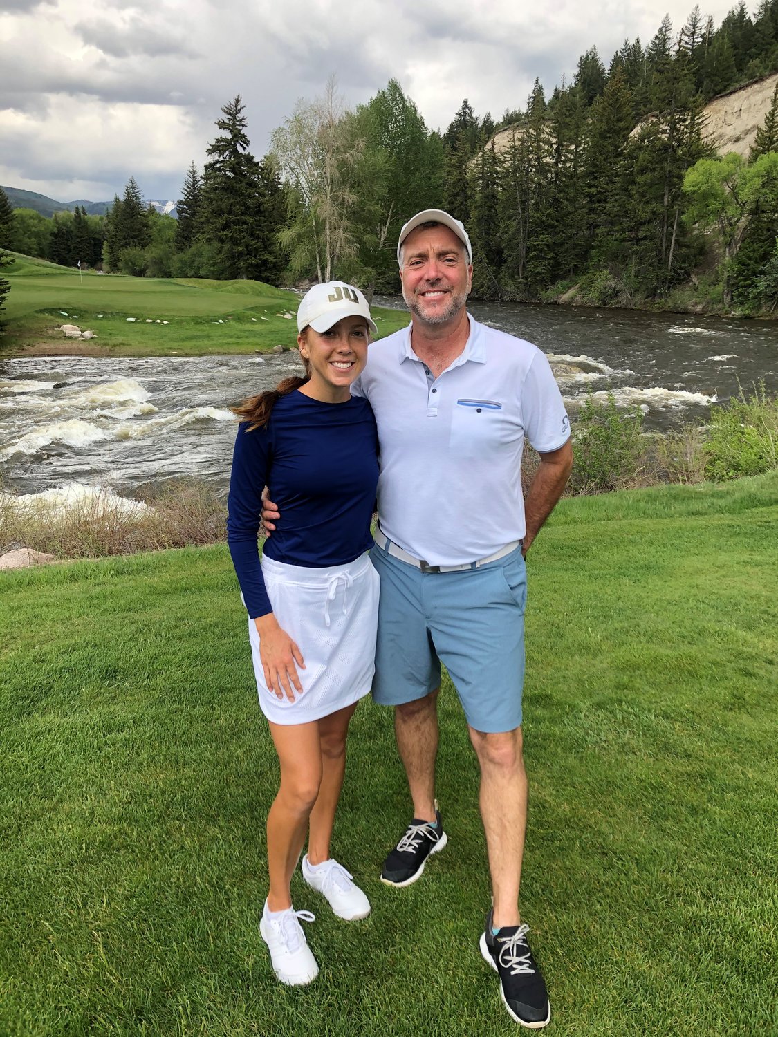 Mark Berman and daughter Hannah stand side-by-side at the Country Club of the Rockies in Edwards, Colorado.